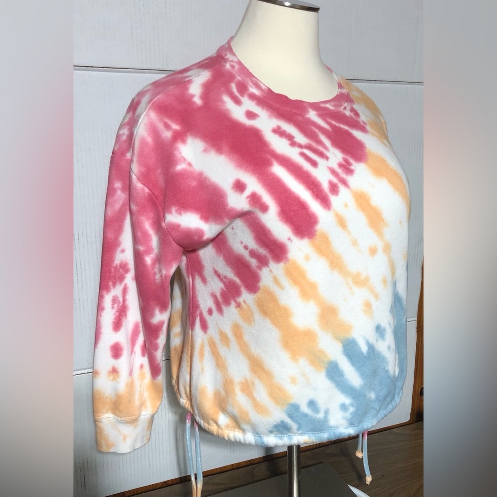 The sweatshirt project XL TIE DYE LOOK VERY SOFT SWEATSHIRT. DRAWSTRING …